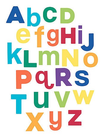 Stickers - Alphabet Multicolore - Hauteur 92.71 cm