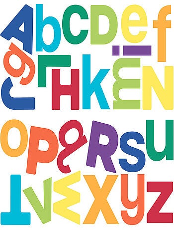 Stickers - Alphabet Multicolore - Hauteur 92.71 cm