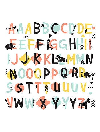 Stickers - Alphabet Tribal - Hauteur 22,9 cm