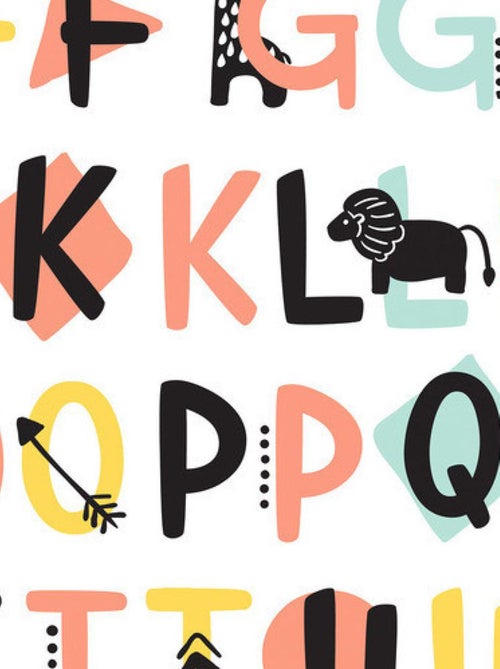 Stickers - Alphabet Tribal - Hauteur 22,9 cm - Kiabi