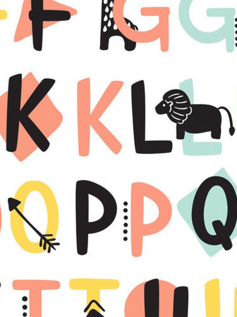 Stickers - Alphabet Tribal - Hauteur 22,9 cm Multicolore - Kiabi