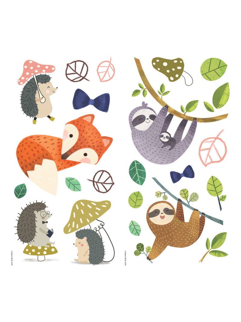 Stickers - Amis De La Forêt - Hauteur 22,9 cm Multicolore - Kiabi