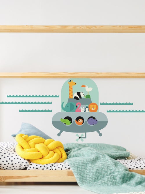 Stickers - Animaux Dans Un Vaisseau Spatial - Hauteur 92,71 cm - Kiabi