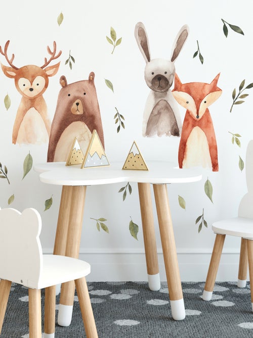 Stickers - Animaux De La Forêt - Hauteur 22.9 cm - Kiabi