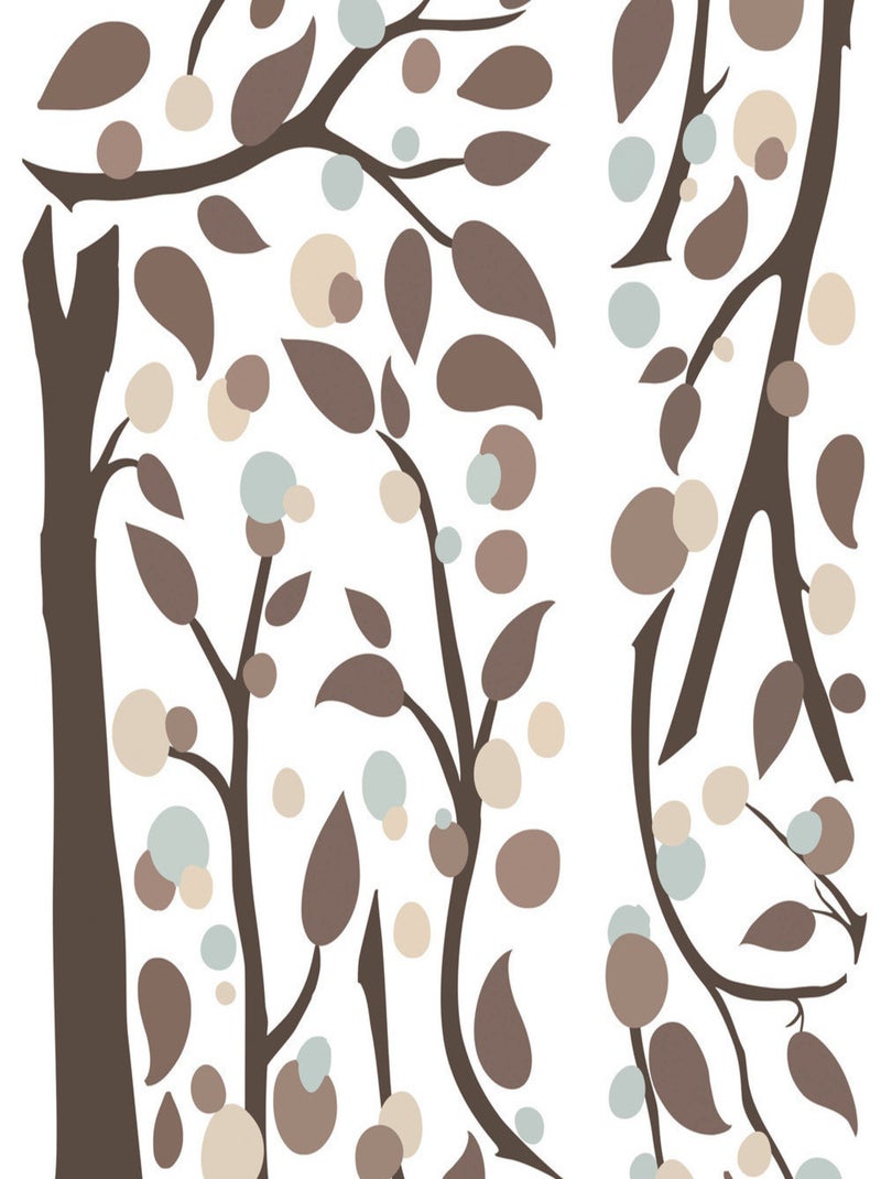 Stickers - Arbre Avec Des Feuillages Violets - Hauteur 45,7 cm Multicolore - Kiabi