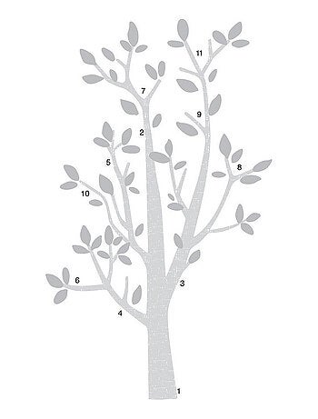 Stickers - arbre gris - hauteur 92.71 cm