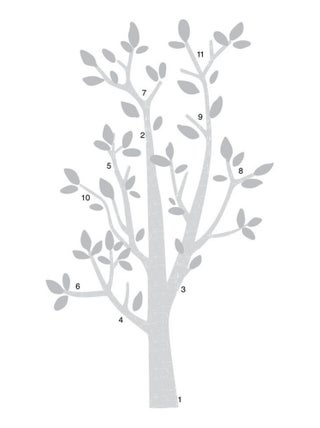 Stickers - Arbre Gris - Hauteur 92.71 cm