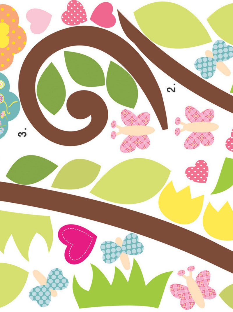 Stickers - Arbre Happy Mini - Hauteur 22,9 cm Multicolore - Kiabi
