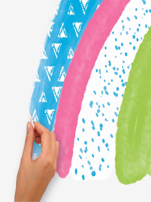 Stickers - Arc En Ciel Avec Nuages colorés - Kiabi