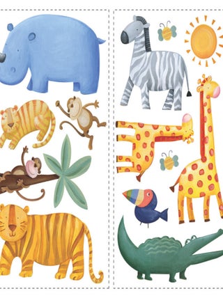 Stickers - Aventure Dans La Jungle - Hauteur 45,7 cm