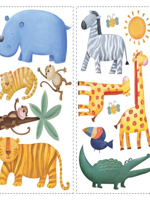 Stickers - Aventure Dans La Jungle - Hauteur 45,7 cm - Kiabi