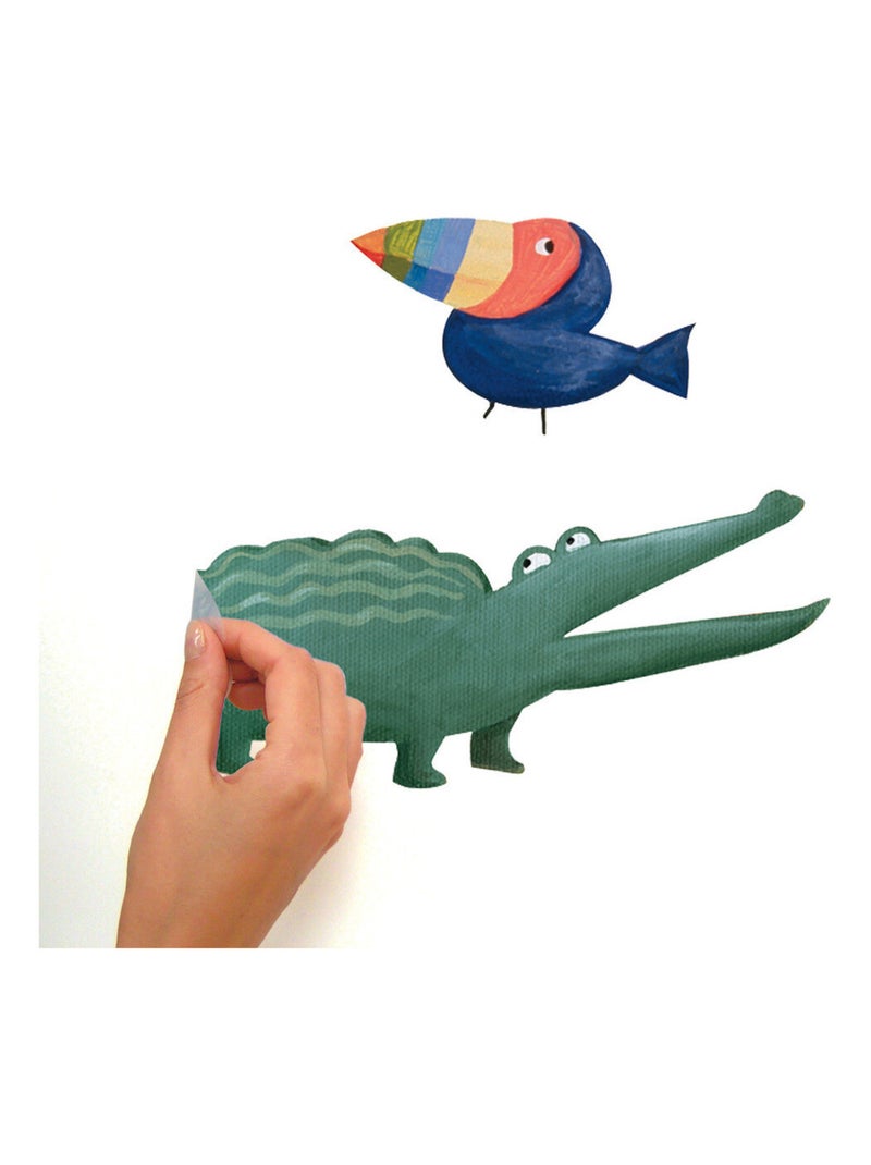 Stickers - Aventure Dans La Jungle - Hauteur 45,7 cm Multicolore - Kiabi
