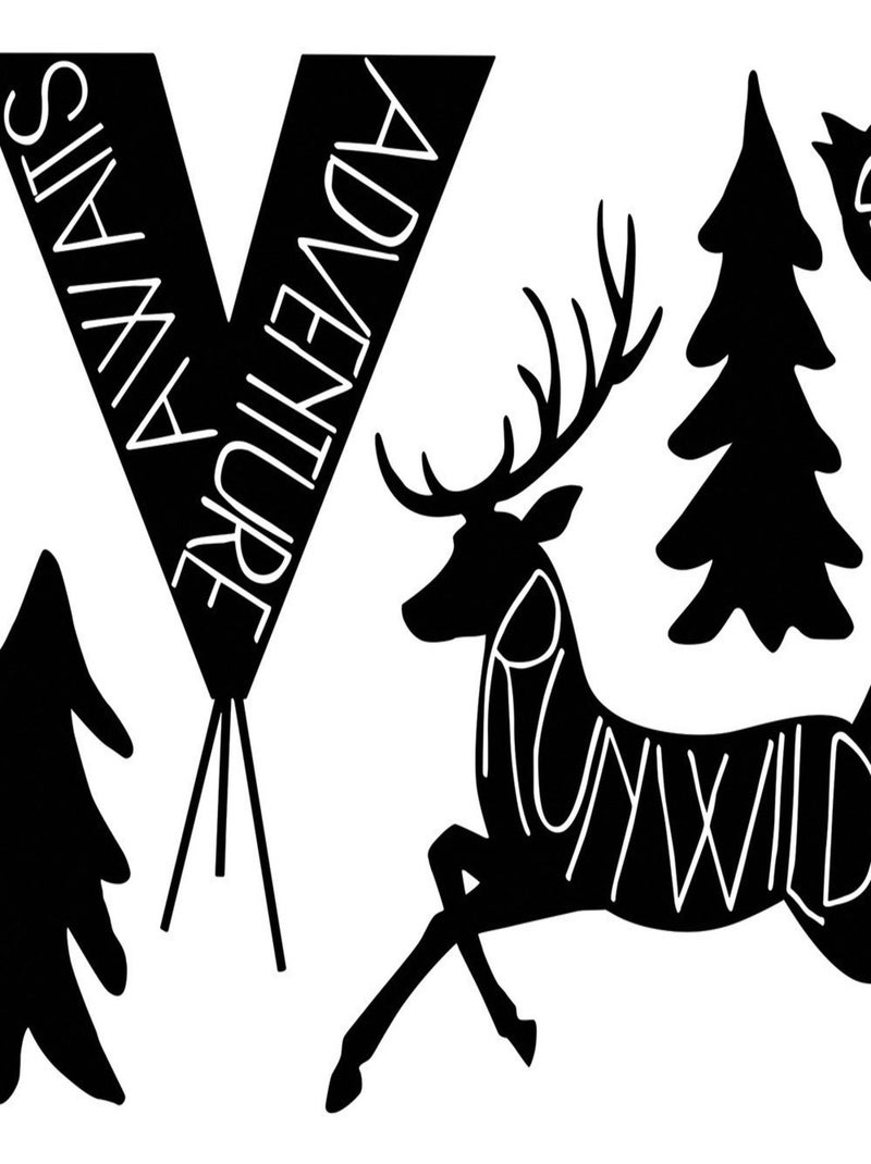 Stickers - Aventure Ours Noir - Hauteur 92.71 cm Multicolore - Kiabi