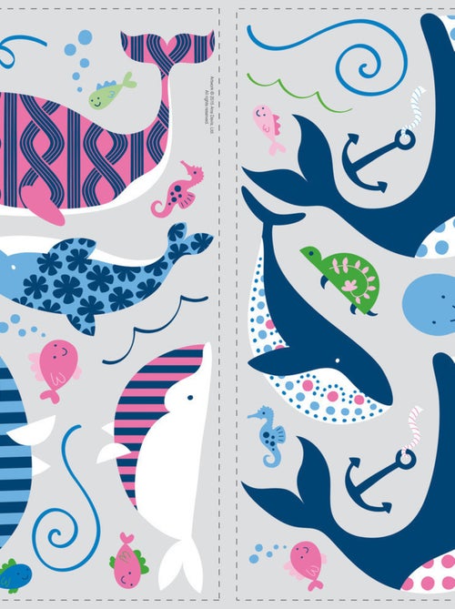 Stickers - Baleines Des Mers - Hauteur 45,7 cm - Kiabi