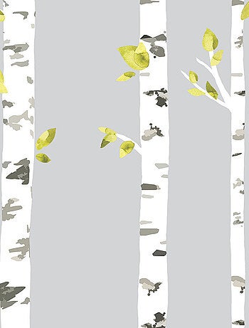 Stickers - Bandes Florales Vertes - Hauteur 45,7 cm