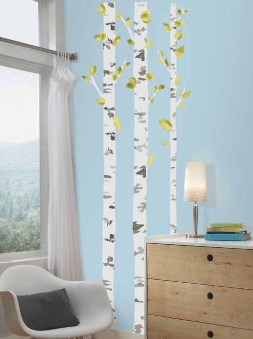 Stickers - Bandes Florales Vertes - Hauteur 45,7 cm - Kiabi