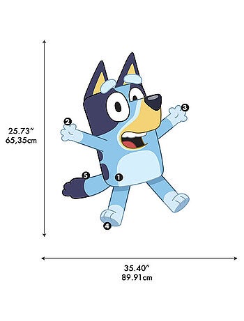 Stickers - Bluey Le Personnage - Hauteur 35,4 cm