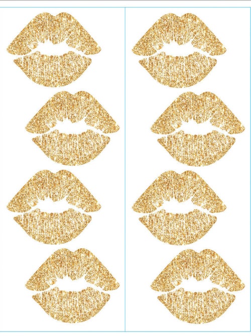 Stickers - Bouches Dorées - Hauteur 44.1 cm - Kiabi