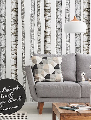 Stickers - Bouleaux 3D - Hauteur 92,71 cm