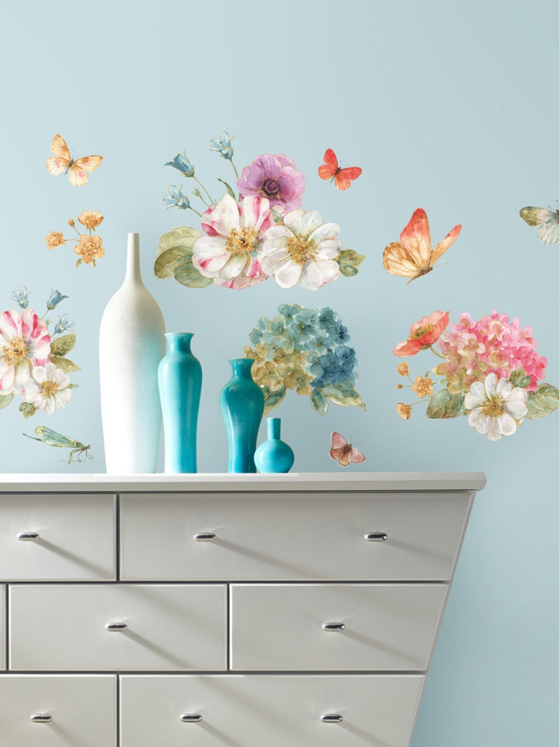 Stickers - Bouquets De Fleurs - Hauteur 45,7 cm Multicolore - Kiabi