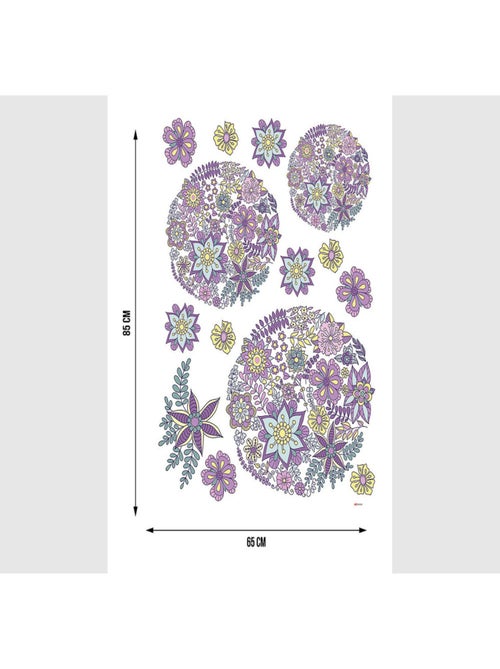 Stickers - Bouquets Fleurs - 1 planche 65 x 85 cm - Kiabi