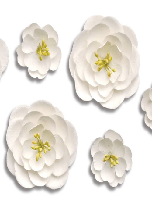 Stickers - Branches De Fleurs Blanches - Hauteur 45,7 cm - Kiabi
