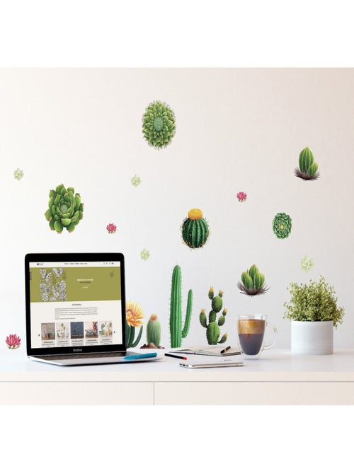Stickers - Cactus - 1 planche 30x30cm - Kiabi