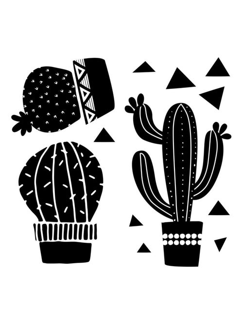 Stickers - Cactus Noirs - Hauteur 22,9 cm - Kiabi