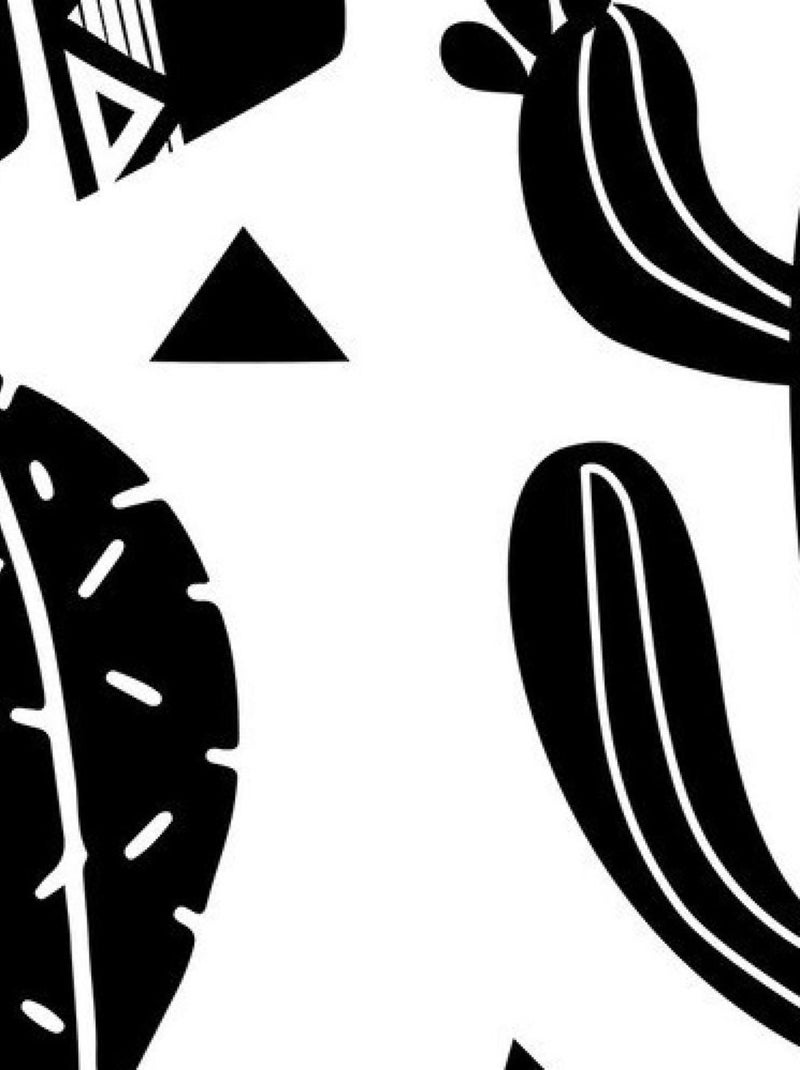 Stickers - Cactus Noirs - Hauteur 22,9 cm Multicolore - Kiabi