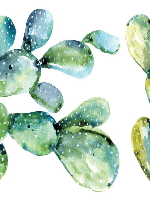 Stickers - Cactus Verts Fluorescents - Hauteur 22,9 cm - Kiabi