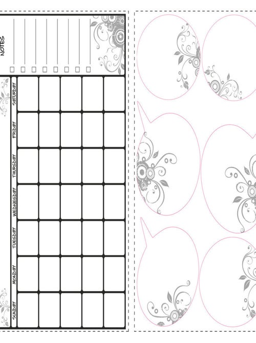 Stickers - Calendrier - Hauteur 45,7 cm - Kiabi