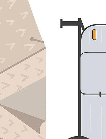 Stickers - Camping En Forêt - Hauteur 22,9 cm
