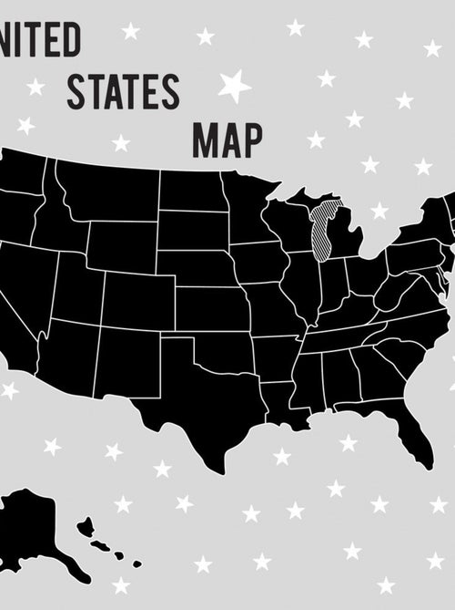 Stickers - Carte Des USA - Hauteur 92.71 cm - Kiabi