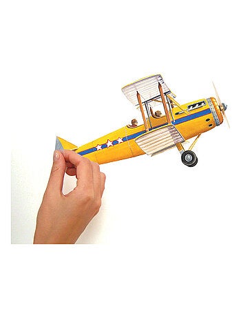 Stickers - Cartes avions à hélices colorés Vintage - Hauteur 45,7 cm