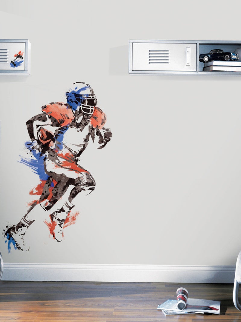 Stickers - Champion de Football - Hauteur 101,6 cm Bleu - Kiabi