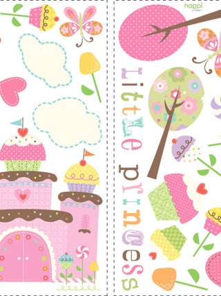 Stickers - Château En Gâteau D' Anniversaire- Hauteur 45,7 cm
