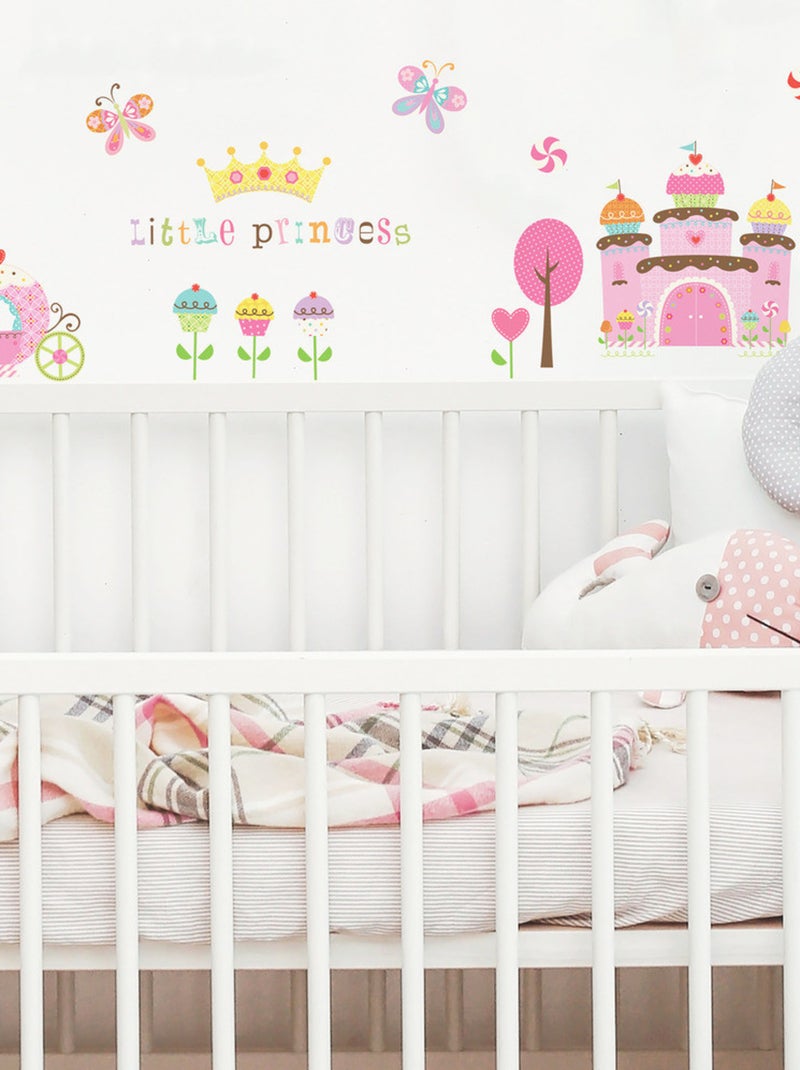 Stickers - Château En Gâteau D' Anniversaire- Hauteur 45,7 cm Multicolore - Kiabi