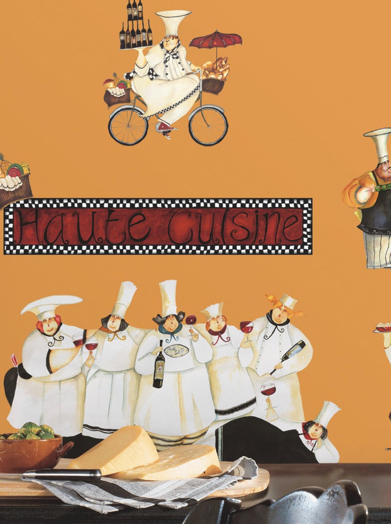 Stickers - Chefs Cuisiniers - Hauteur 45,7 cm Multicolore - Kiabi