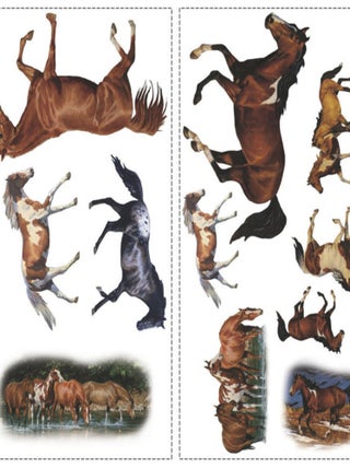 Stickers - Chevaux Sauvages - Hauteur 45,7 cm