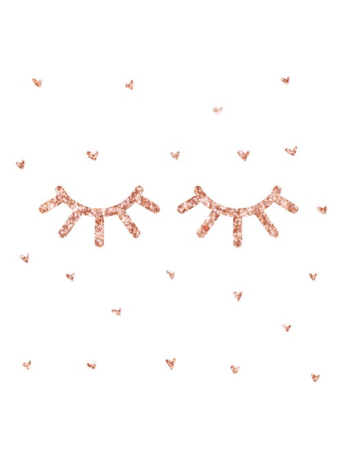 Stickers - Cils Roses - Hauteur 92.71 cm - Kiabi