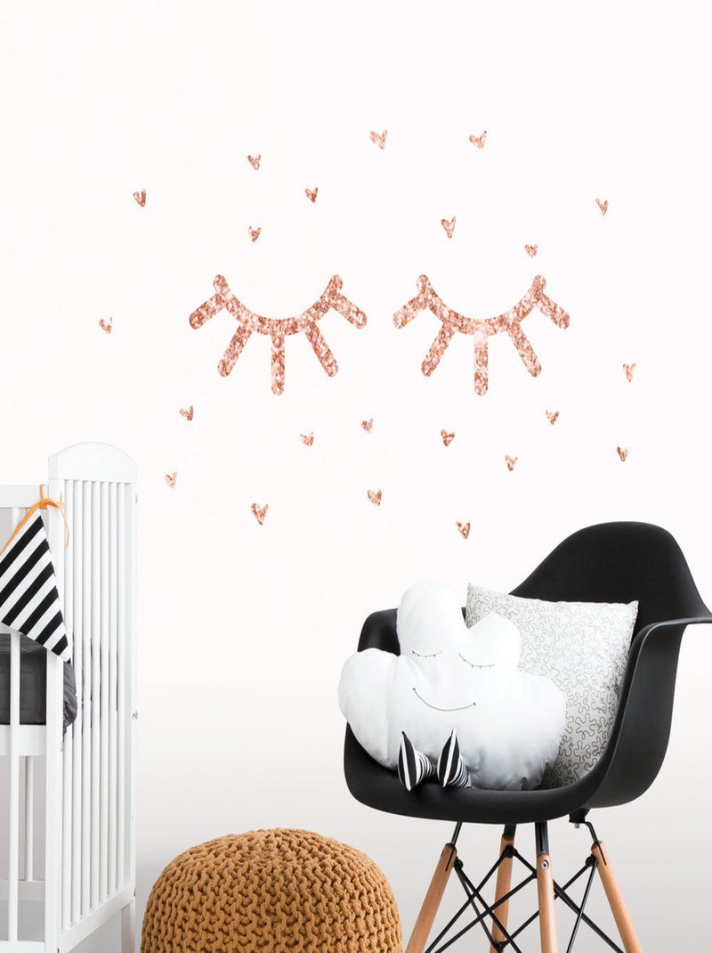 Stickers - Cils Roses - Hauteur 92.71 cm Multicolore - Kiabi