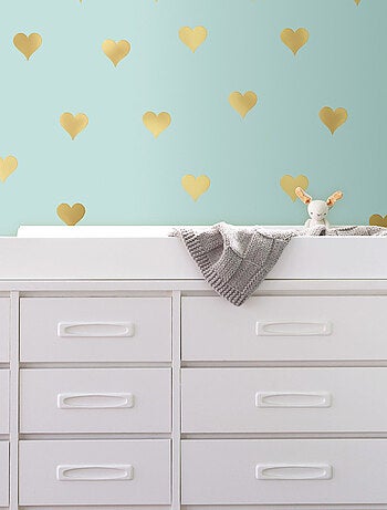 Stickers - Cœurs Dorées - Hauteur 45,7 cm