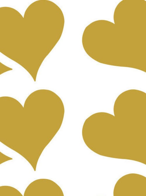 Stickers - Cœurs Dorées - Hauteur 45,7 cm - Kiabi
