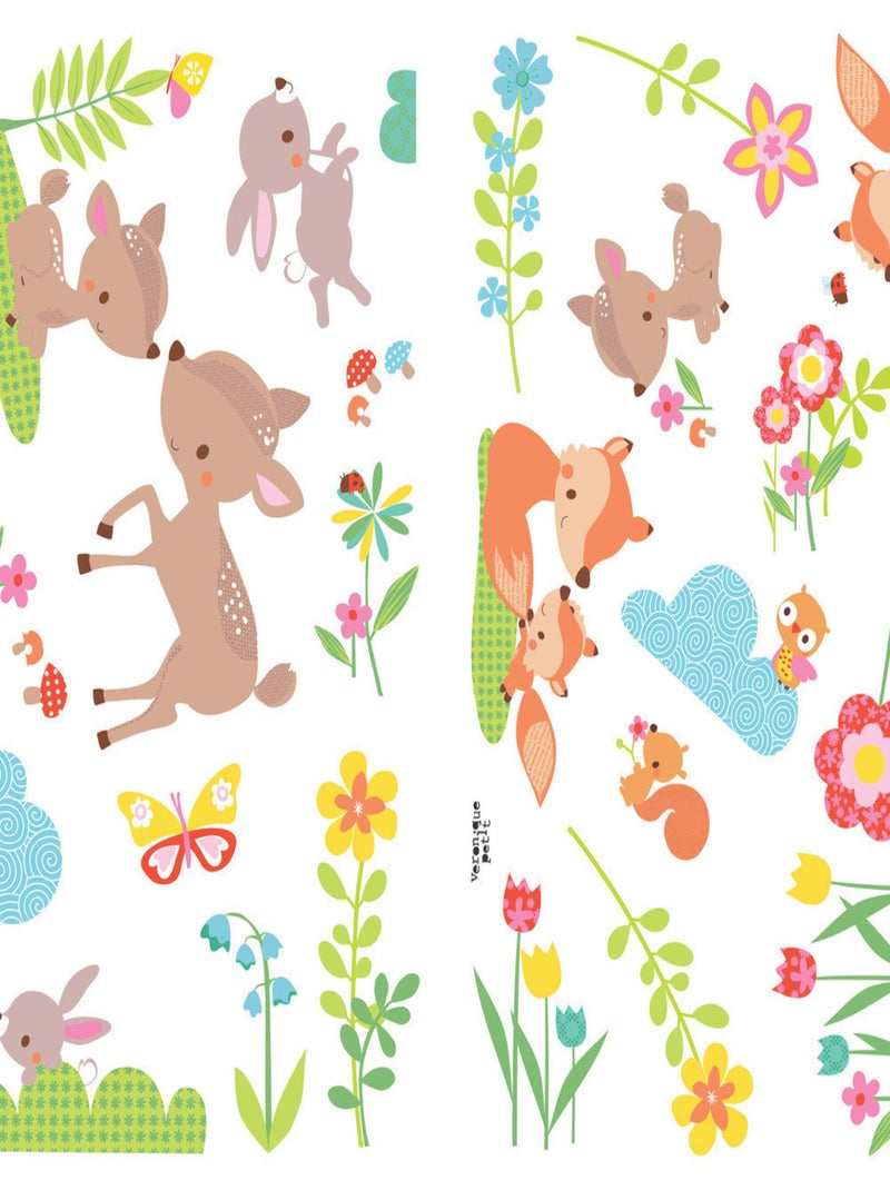 Stickers - Créatures Des Bois - Hauteur 45,7 cm Multicolore - Kiabi