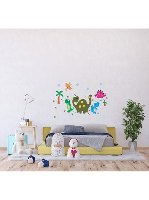Stickers - Dinosaures Rigolo - 1 planche 65x85 cm - Kiabi