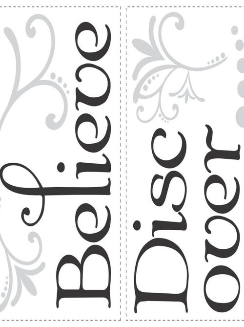 Stickers - Dream Believe Discover - Hauteur 45,7 cm - Kiabi