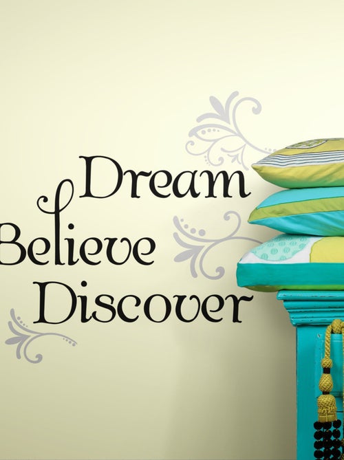 Stickers - Dream Believe Discover - Hauteur 45,7 cm - Kiabi