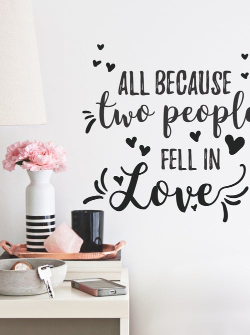 Stickers - Écriture All Because Two People - Hauteur 22,9 cm - Kiabi
