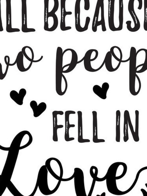 Stickers - Écriture All Because Two People - Hauteur 22,9 cm - Kiabi
