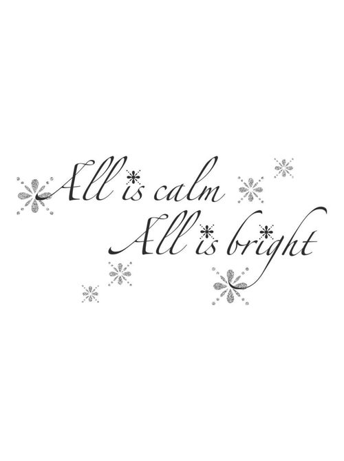 Stickers - Écriture All Is Calm, All Is Bright - Hauteur 92,71 cm - Kiabi